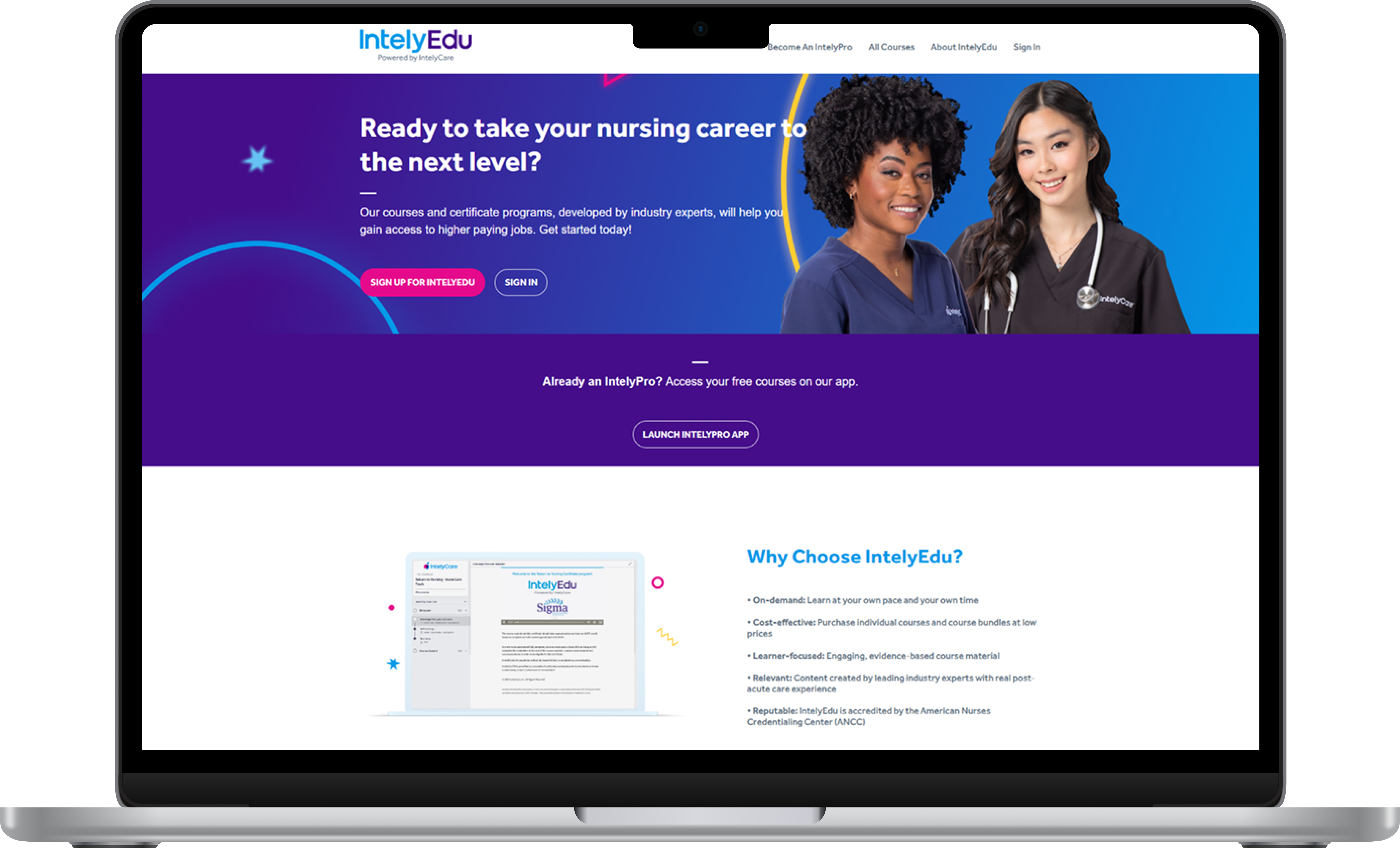 IntelyEdu homepage final design